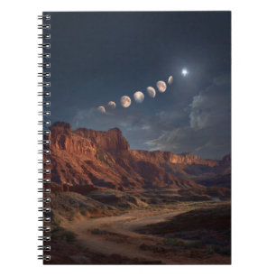 Moon Phases Desert Night Notebook