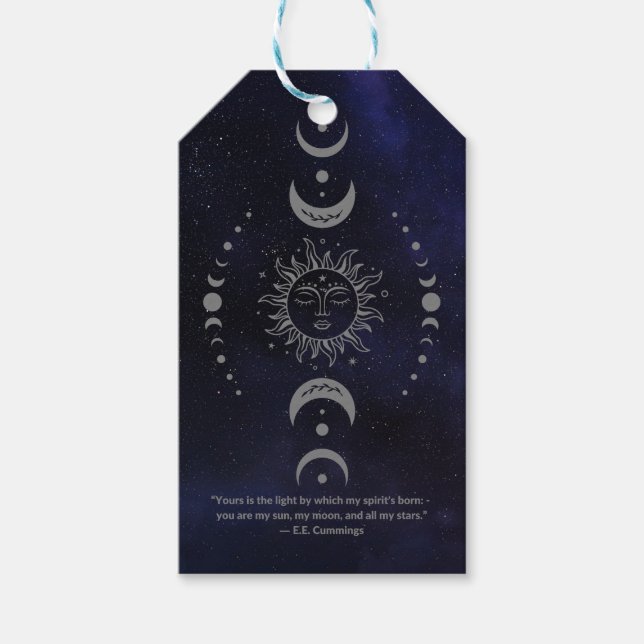 Moon Phases Gift Tags (Front)