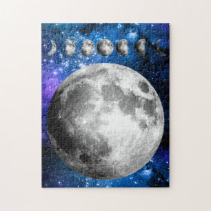 Moon Phases & Glowing Stars of The Universe, Vs 3 Jigsaw Puzzle