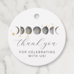 Moon Phases Gold Stars Favour Tags