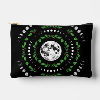 Moon phases mandala maquillage sac cosmétique poch