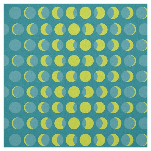 Moon Phases Mid Century Modern Fabric (Swatch)