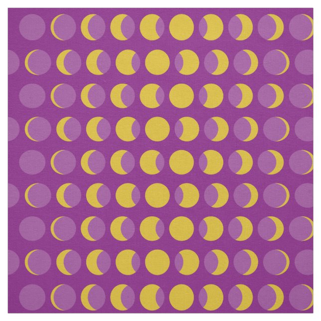 Moon Phases Mid Century Modern Fabric (Swatch)