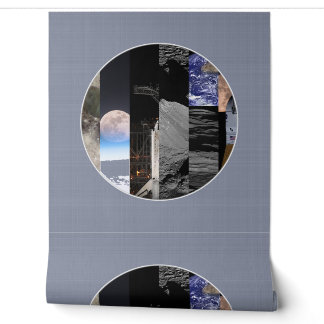 Moon Phases Mosaic Wallpaper | Twilight Mural