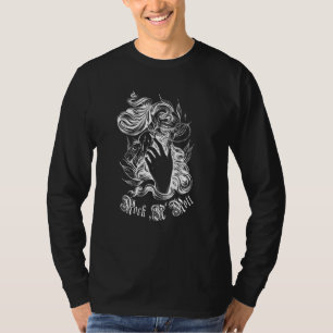 Moon Phases Mystic Tattoo Goth Goa Spiritual Anarc T-Shirt