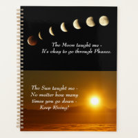 Moon Phases Sunrise Inspirational Quote Organizer