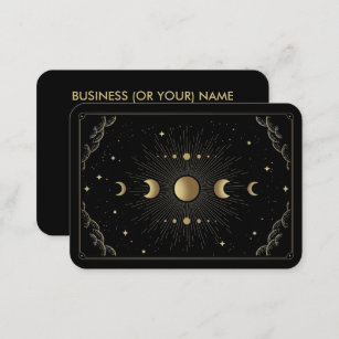Moon Phases Tarot Reader Astrologer Business Card