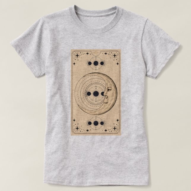 Moon Phases Tarot Relaxed T-Shirt (Design Front)