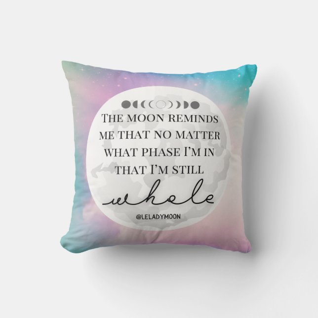 Moon Phases Throw Pillow (Front)
