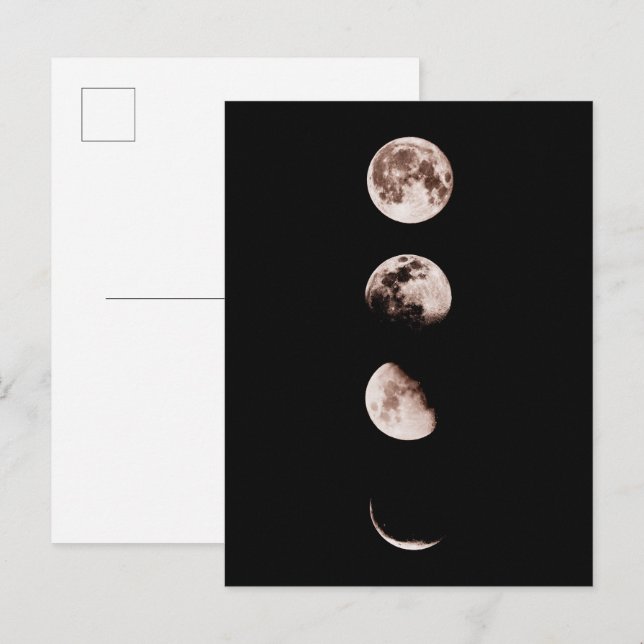 Moon Phases Wall Art – Celestial Home Decor Postcard (Front/Back)