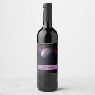 Moon Photo Étiquette de vin personnalisé