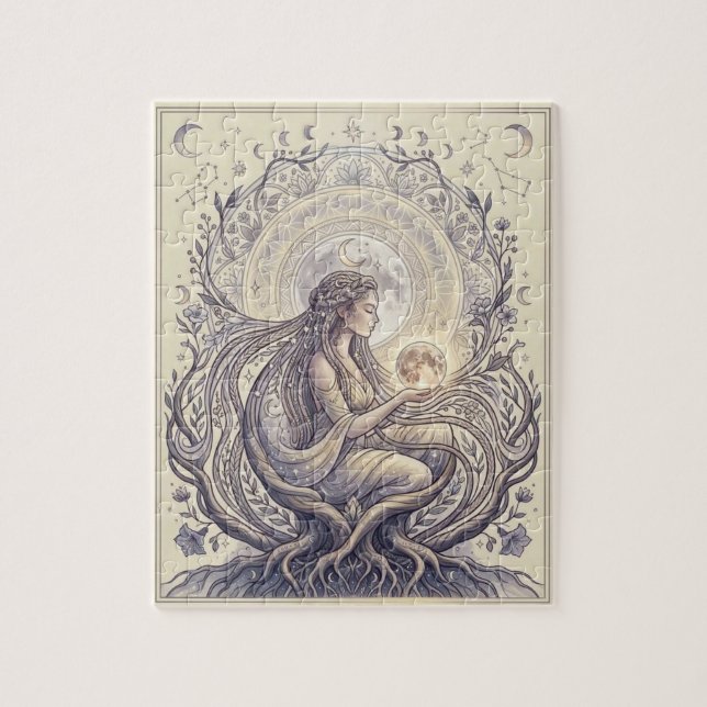 Moon Priestess Goddess Jigsaw Puzzle (Vertical)