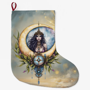 Moon Priestess – Keeper of the Celestial Balance.  Large Christmas Stocking