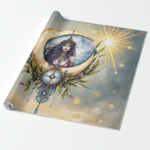 Moon Priestess – Keeper of the Celestial Balance.  Wrapping Paper
