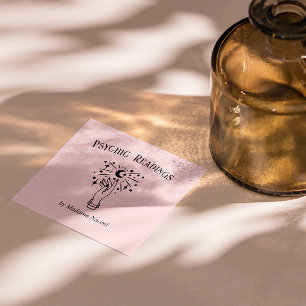 MOON PSYCHIC MEDIUM PALM READING FORTUNE TELLER  SQUARE BUSINESS CARD