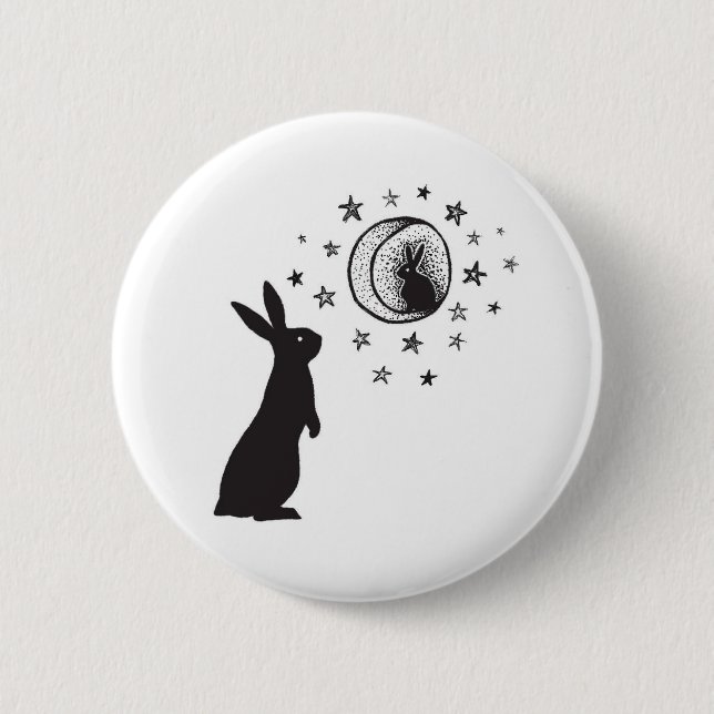 Moon Rabbit - button (Front)