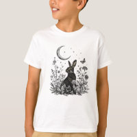 Moon Rabbit Cottagecore Botanical Hare