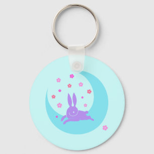 Moon rabbit keychain