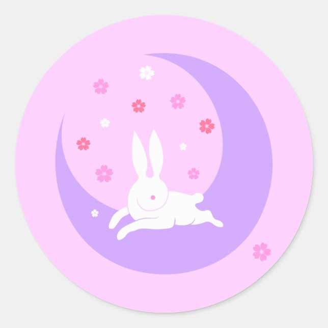 Moon rabbit stickers (Front)