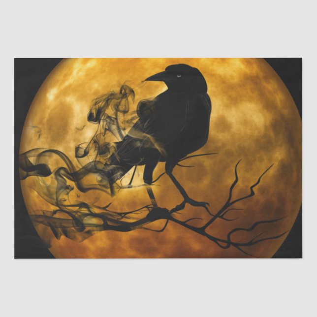 moon raven tissue paper (Front)