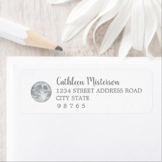 Moon Return Address Labels