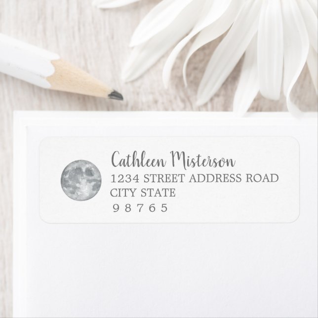 Moon Return Address Labels (Insitu)