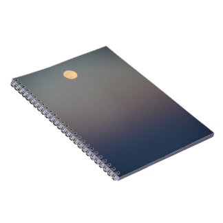 Moon Rise Over The Ocean #4711 Notebook