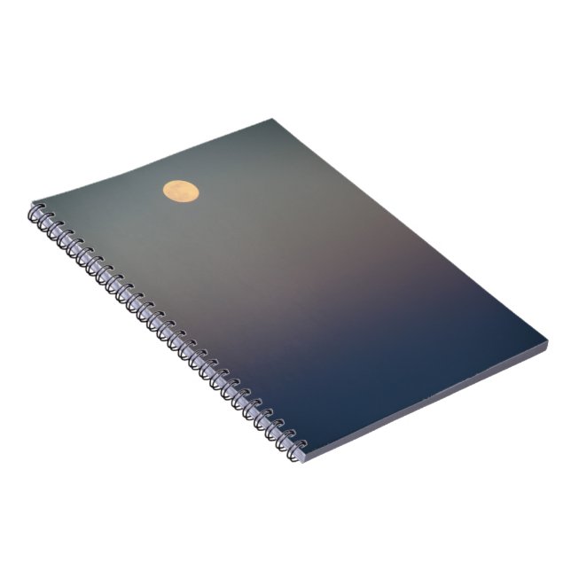Moon Rise Over The Ocean #4711  Notebook (Right Side)