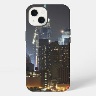 Moon rises over midtown New York. iPhone 13 Case