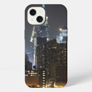Moon rises over midtown New York. iPhone 13 Case