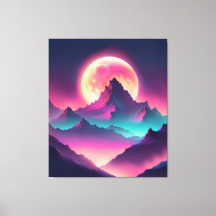 moon rising canvas print