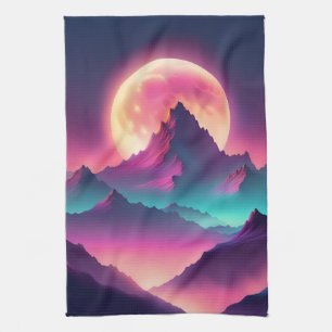 moon rising kitchen towel