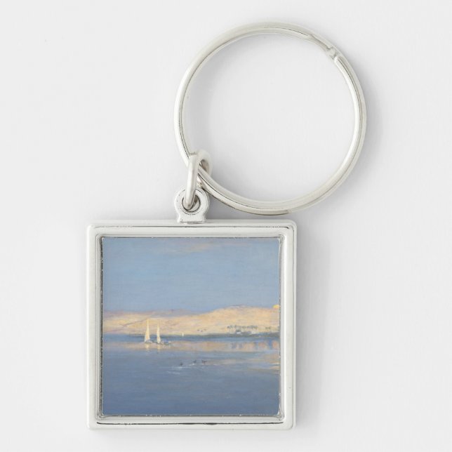 Moon Rising over the Nile Keychain (Front)