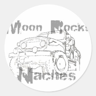 Moon Rocks Naches Classic Round Sticker