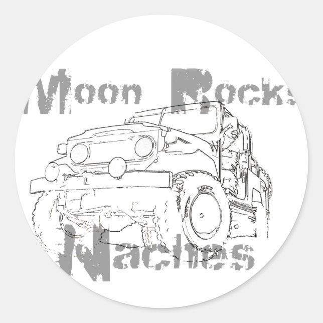 Moon Rocks Naches Classic Round Sticker (Front)