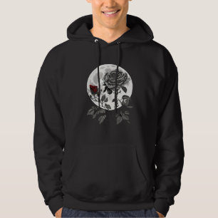 Moon Rose Goth Gothic Witch Witchcraft 1 Hoodie