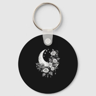 Moon Roses - Romantic Goth - Whimsigoth Witchy Wit Keychain