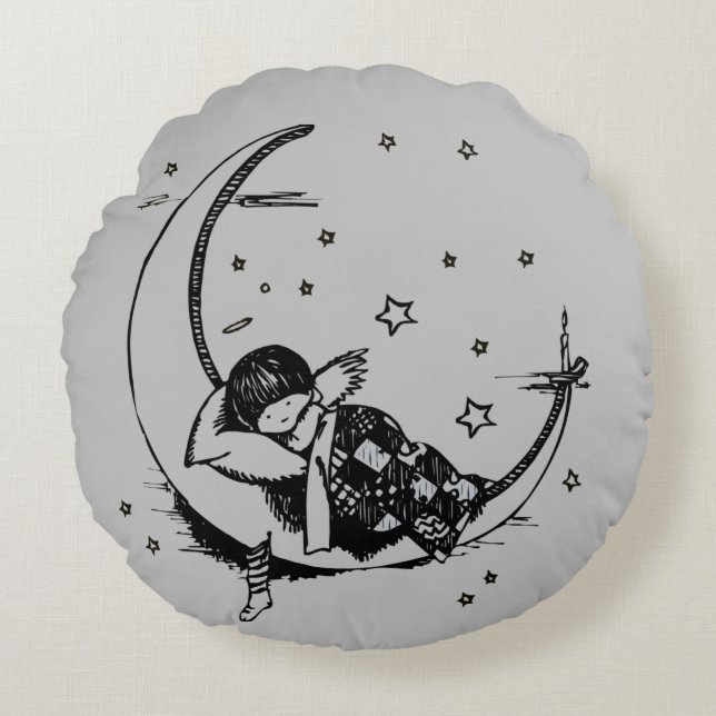 Moon Round Pillow (Front)
