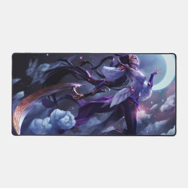 Moon Scorn Gaming Desk Mat | Lunar Queen Mousepad (Front)