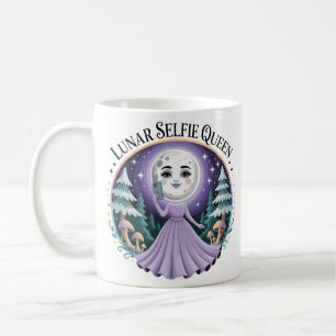 Moon Selfie Celestial Magic Forest Coffee Mug