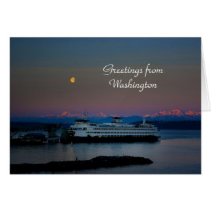 Moon set greeting card