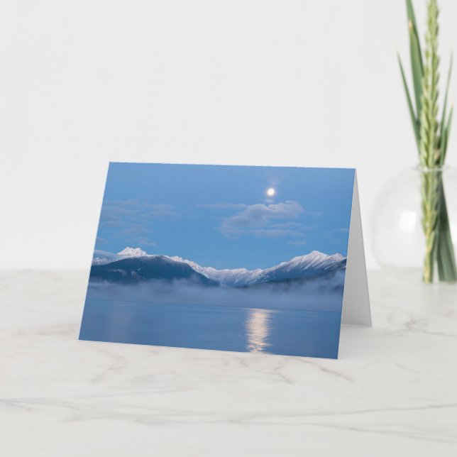 Moon Setting | Seabeck, Washington Card (Front)