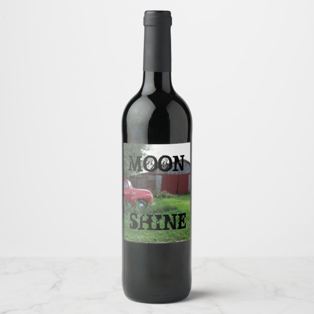 "Moon Shine" Liquor Bottle Label (Front)