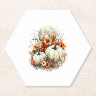 Moon Shirt Country Pumpkin Paper Coaster