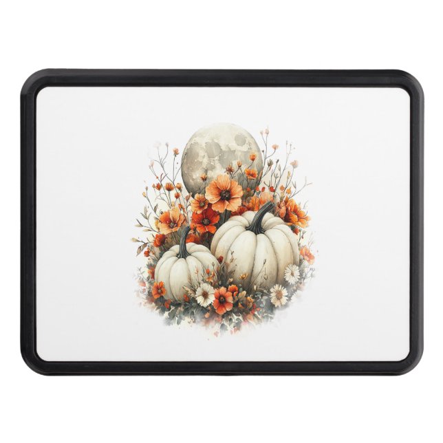 Moon Shirt Country Pumpkin Trailer Hitch Cover (Front)