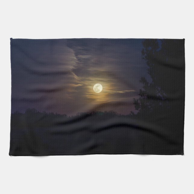Moon Silhouette Kitchen Towel (Horizontal)