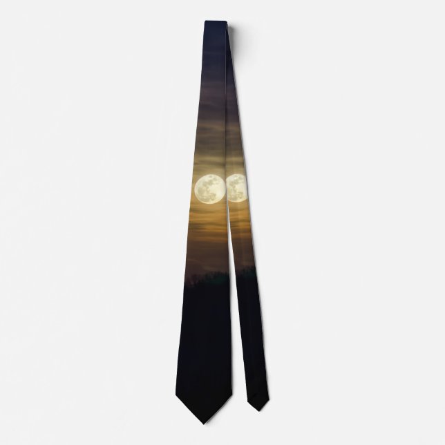 Moon Silhouette Neck Tie (Front)