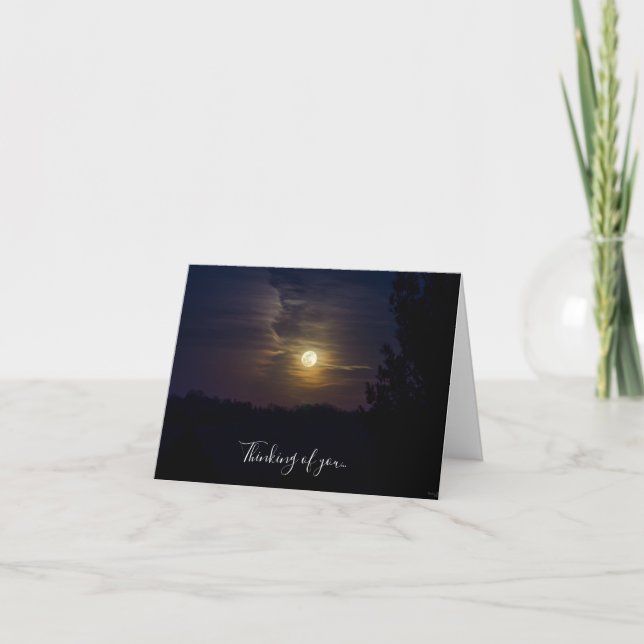 Moon Silhouette Thinking Of You Card (Front)