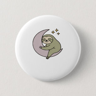 Moon Sloth Classic T-Shirt 2 Inch Round Button