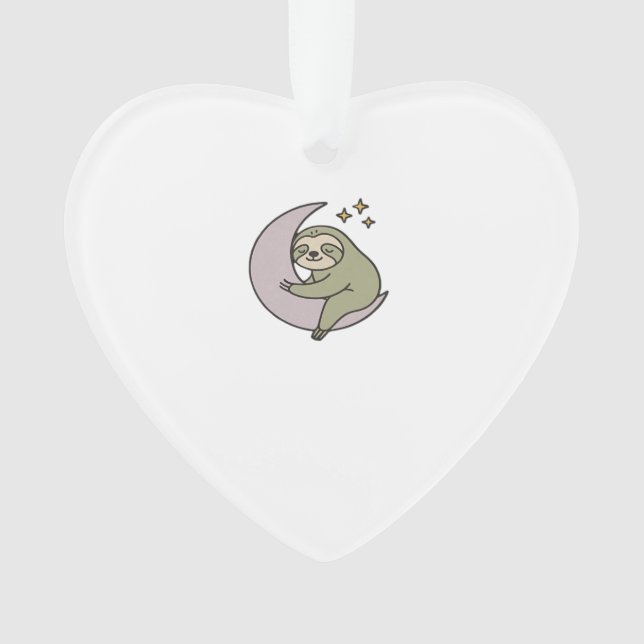Moon Sloth Classic T-Shirt Ornament (Front)